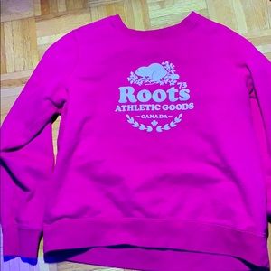 Roots Pink Crewneck Sweater